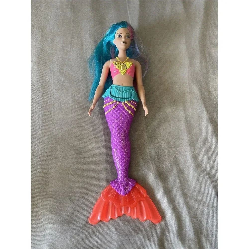 Barbie Dreamtopia Mermaid Doll with Teal Pink Hair and Tiara Doll